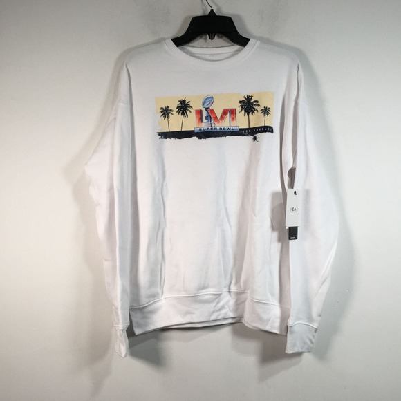 WEAR by Erin Andrews Cali Super Bowl LVI Sweatshirt, Women's Size M - White - Picture 4 of 13